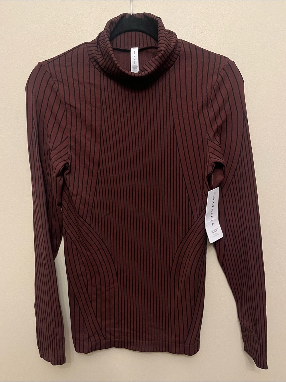 NWT Athleta Flurry Endeavor Turtleneck Decadent Chocolate Black Women's Small